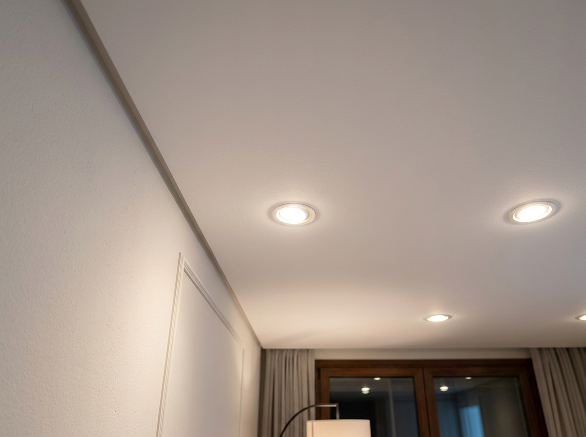 Forro de gesso e drywall com iluminação embutida